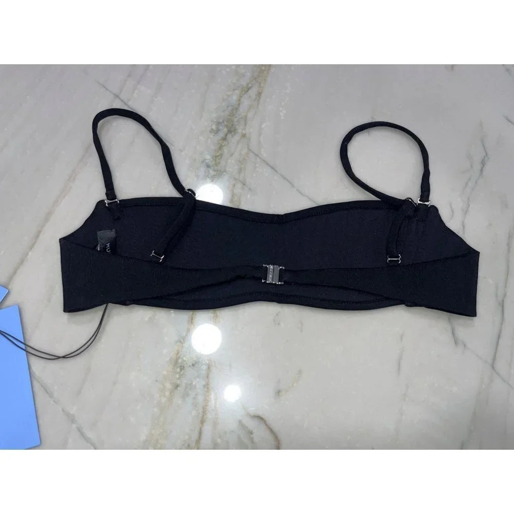 Mugler Corset Bikini Top In Black 38 New Womens Swim Suit Travel Bag — image 7 of 8